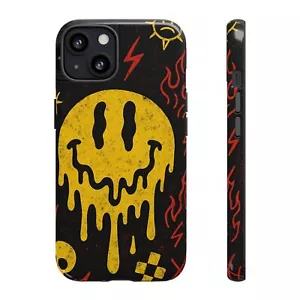 Vibrant Phone Case with Dripping Smiley Design, Cool Gift for Teens, Bold - Picture 1 of 101