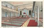 Postcard Interior Christ Church Shows Washington's Pew Alexandria Virginia