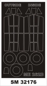 Montex SM32176 Messerschmitt Me-262B Schwalbe 1/32 masks - Picture 1 of 1