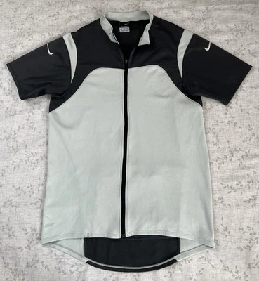 Vintage Nike Sphere Dry Full Zip Running Cycling Jersey Gray Men's Medium M - Image 1 of 4