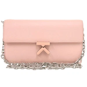 Kenzo Chain Wallet Fa62Pm318L24 Leather Pink Shoulder Bag 0591 Used - Picture 1 of 4