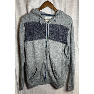 Urban Pipeline 男式灰色拉链连帽衫 XL 正品美国传统 — 第 1/4 张图片