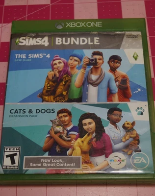 Paquete Los Sims 4 con gatos y perros - Microsoft Xbox One CIB disco limpio Foto 1 de 4