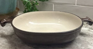 LE CREUSET RARA padella Enzo Mari in ghisa marrone #21 smaltata ~ L27 - Foto 1 di 11