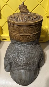 Vintage Eiskübel: Faux Nashorn Fuß. - Bild 1 von 12