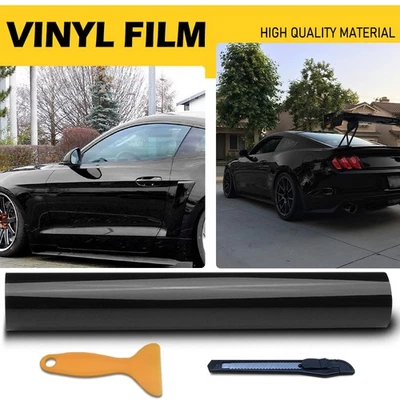 Vinilo negro para envoltura de auto brillante calcomanía película calcomanía Honda Free Bubble Accord Foto 1 de 4