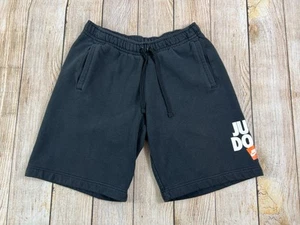 Mens Nike Just Do it Black Club Fleece Sweat Lounge Shorts Size Medium - Picture 1 of 9