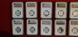 COMPLETE 2013 Silver  & Clad ATB Nat Park Proof Quarter Set 25c NGC PF70 - Picture 1 of 2
