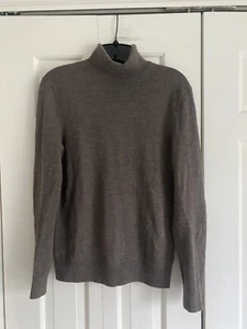 Club Monaco Cocoa Brown Merino Wool Knit Men's Turtleneck Sweater XS - Picture 1 of 4