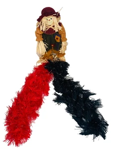 Pair of Red & Black Boas Girl Dress Up Boa HALLOWEEN Costume Accessory A - Picture 1 of 3