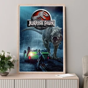 Póster de la película Parque Jurásico 1993 decoración de pared arte impresión póster de lienzo - Imagen 1 de 5