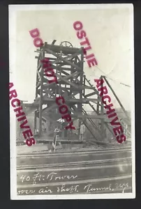 Tunnel NEW YORK RPPC c1910 MINA MINIERA ALBERO ARIA TORRE nr Binghamton Sidney NY - Foto 1 di 2