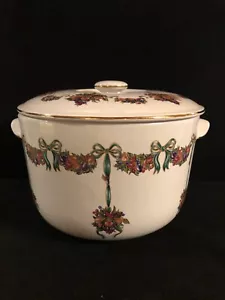 Claire Burke - Covered Casserole - Fruit & Ribbon Trim -Excellent Used Condition - Picture 1 of 9