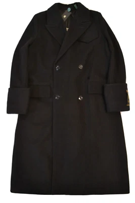 NWT G-Star RAW Wool Double-Breasted Long Coat Men's Size S Black - Image 1 of 4