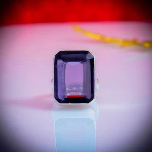 Alluring African Amethyst Gemstone 925 Sterling Silver Ring All Size - Picture 1 of 5