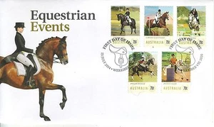 AUSTRALIA 2014 EQUESTRIAN EVENTS Horses set of 5 on FDC - Picture 1 of 1