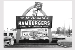 Insegna FOTO ristorante McDonald's vintage Burger Joint anni 60 drive-in diner - Foto 1 di 2