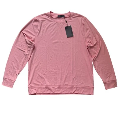 Camisa Pullover G/FORE Luxe Cuello Redondo Capa Media Rosa Manga Larga Para Hombre Talla L Nueva con Etiquetas Foto 1 de 4