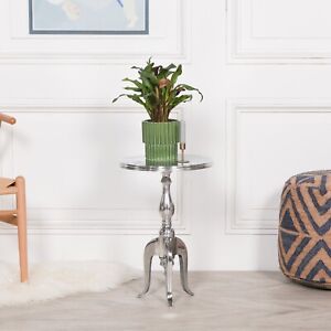 Aluminium Metal Round Side Occasional Table / Wine Table Lamp Table