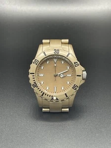 F Unisex Taupe Sport Plastic 27646XT 1295-12 Japan Retro Watch New Battery - Picture 1 of 3