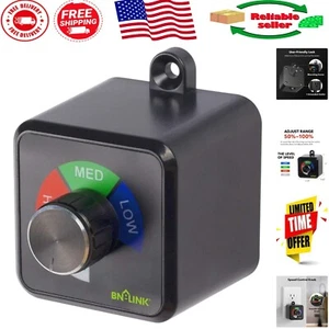 Efficient 600W Plug-in Fan Speed Controller with Safety Features - 3 Speed Modes - Picture 1 of 10