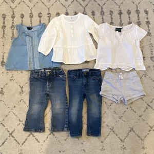 Girls 18 Month Clothing Lot Jeans, Shorts, Tops - Gap Old Navy Mini Boden - Picture 1 of 8