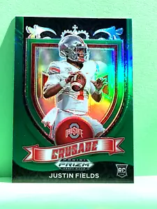 Justin Fields 2021 prizm draft picks Crusade green prizm parallel rookie card - Picture 1 of 1