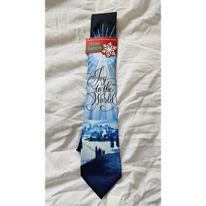 Holiday Traditions Joy to the World Christmas Holiday Necktie - Picture 1 of 6