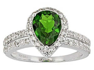 Anillo de plata esterlina circón de 0,38 quilates en forma de pera y circón de 0,91 quilates - 12 - Imagen 1 de 5