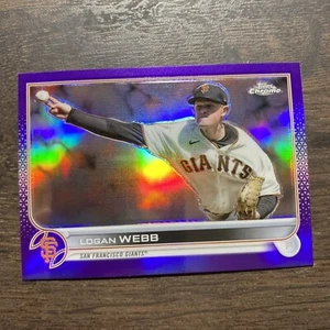 2022 Topps Chrome Update PURPLE REFRACTOR Logan Webb #USC62 - Picture 1 of 2