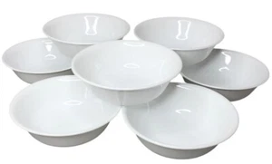 Lot/8 Corelle Vitrelle Winter Frost White Cereal Bowls 6 1/4” 18 oz - Picture 1 of 5