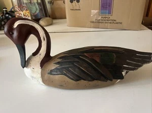 Drake Pintail Duck Decoy Resin Carved Painted 14” - Picture 1 of 8