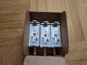 Siemens 3NA7 807 NH 000 20A 20 A gG Sicherungseinsatz (3x) 500V LV HRC fuse-link - Bild 1 von 2