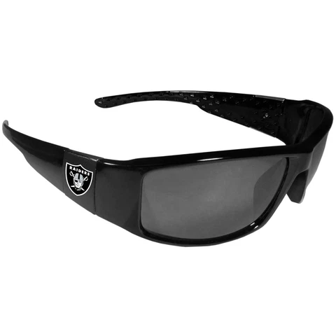 Las Vegas Raiders Black Wrap Sunglasses Licensed NFL Football Cover