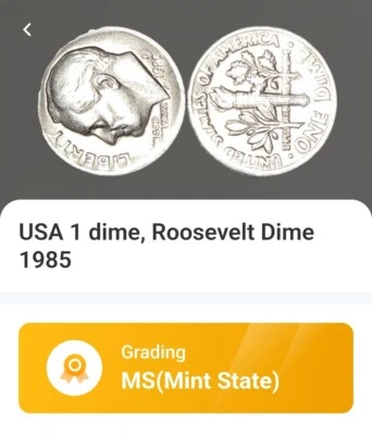 1985 D - 10C - ROOSEVELT DIME - #170110 - Image 1 of 4