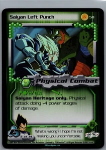 1x DBZ CCG SAIYAN LEFT PUNCH 50 HOLO FOIL CELL SAGA DRAGON BALL Z - Picture 1 of 1