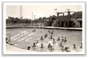 Cartolina: piscina IA RPPC American Legion, Carroll, Iowa - non pubblicata - Foto 1 di 2