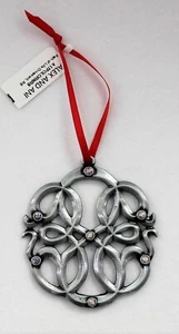 Adorno Alex & Ani Path Of Life adornado con cristales de Swarovski brillo navideño - Imagen 1 de 3