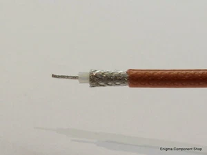 RG400 Militär Spezifikation 50R/50 Ohm RF Koaxialkabel. Vertrauenswürdiger britischer Verkäufer. - Bild 1 von 1