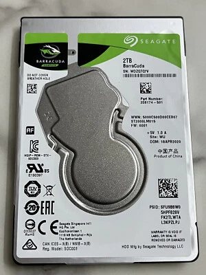 Seagate ST2000LM015 2TB 2.5"SATA3 128MB Cache PS4/MAC/PC HDD NEW 1 Year Warranty - Image 1 of 4