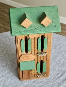 Butterfly House, Wood Wooden Rustic Painted Insect Habitat Box - Picture 1 of 6