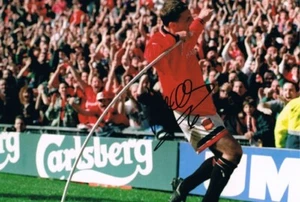 Signed Lee Sharpe Manchester United Autograph Photo Bradford Leeds Torquay - Picture 1 of 1