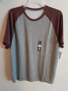 Mens George Size 2XL Raglan Tee Short Sleeve Tee Shirt Color grey NWT - Picture 1 of 3