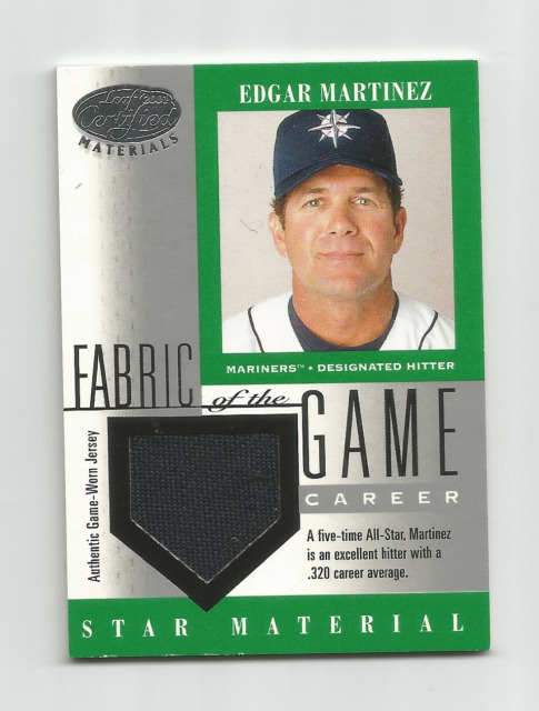 2001 Leaf Certified Materials RICKEY HENDERSON Fabric of the Game