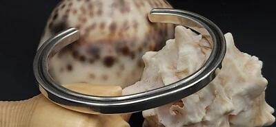 Rare OLD ED LEVIN STER BENN VT 925 Sterling Silver 6.5" Cuff Bracelet ~26 grams - Image 1 of 4