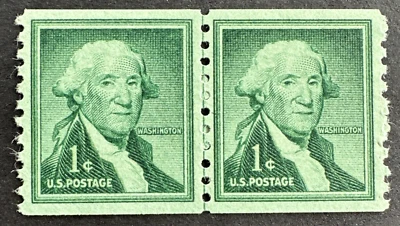 US Scott 1954 Sc# 1054 Joint Line Pair MNH 1c Liberty Issue George Washington - Image 1 of 2
