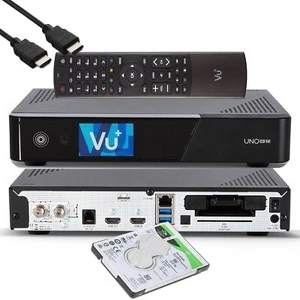 ►VU+ UNO 4K SE UHD HDR 1x DVB-S2 FBC Sat Twin Tuner E2 Receptor Linux + Disco duro de 2 TB - Imagen 1 de 7