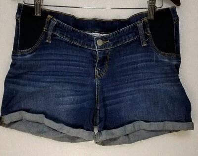Pantalones Cortos Maternidad Denim Elastizados Azul Talla Pequeña  Foto 1 de 4