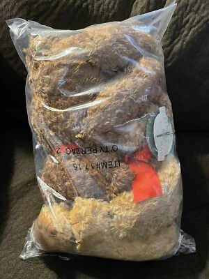 NEW Set of 2 First & Main Tucker Teddy Bears 14" 2002 Tan and Brown - Image 1 of 4