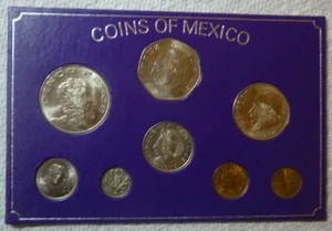 1963 1971 1972 1976 1977 MEXICO - COMPLETE BU TYPE COIN SET (8) - CENTAVO & PESO - Picture 1 of 9